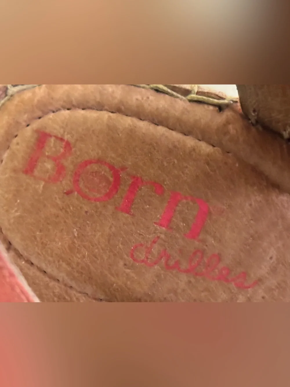 Born Coral and Brown Suede Espadrille Slingback Espadrille Sandals 3 Inch Size 9